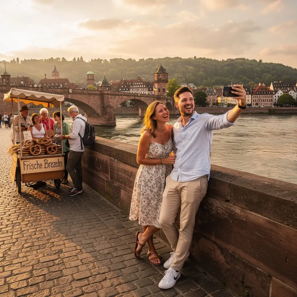 Ein gemütliches Café in einer kleinen Stadt, perfekt für eine Kaffeepause während einer Wochenendreise durch Deutschland.
